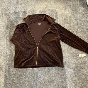 Velour womens jacket. Style & Co. Sport. Size 3x.